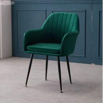 Nice Fabric Velvet Luxury Dining Chair with Gold Legs