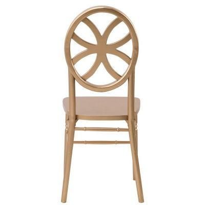Wholesale Outdoor Solid Wooden Banquet Clover Wedding Dining Chairs
