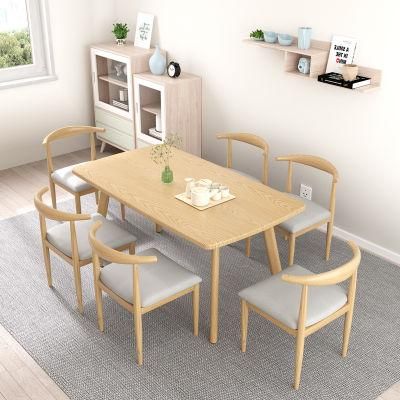 Wholesale Low Price Good Selling Nordic Wooden Dining Room Table with Chair