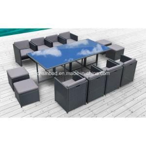 Outdoor Table &amp; Chairs for Garden with Aluminum / SGS (8219-5 GREY)