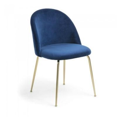 Silla Escarabajo Navy Blue Beetle Chair Nordic Style Morden Luxury Furniture Dining Chairs Gold Leg China Furniture Manufacture