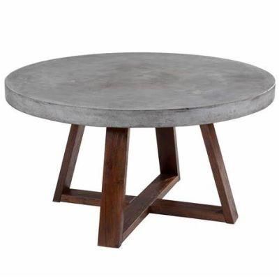 Kvj-Rr20 Round Rustic Strong Old Wood Dining Table