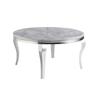 Modern Home Furniture Dining Room Table Sets Stainless Steel Marble Round Dining Table