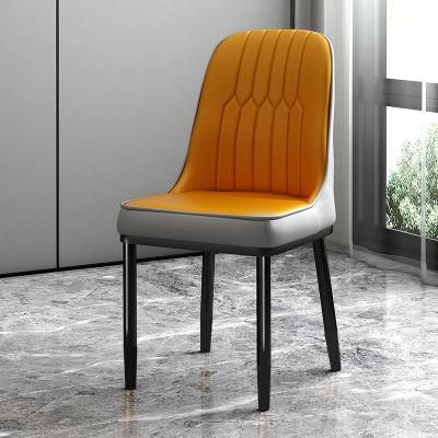 Modern Minimalist Soft Bag Leisure Leather Chair Net Red Hotel Backrest Restaurant Iron Chair