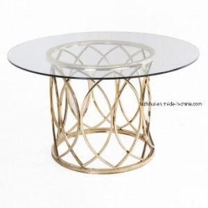 Round Tempered Glass Dining Table