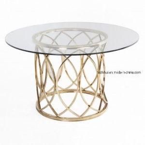 Round Tempered Glass Dining Table