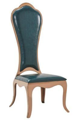 Classic Vintage Style PU Dining Chair with Stainless Steel Frame