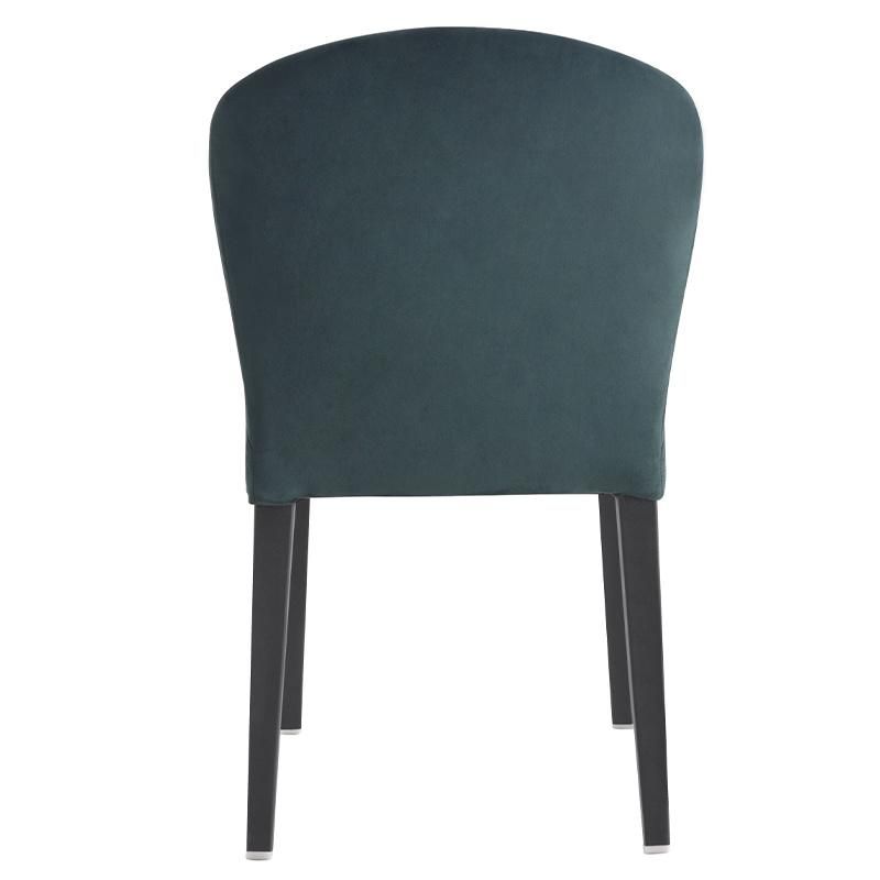 Luxury Dining Room Furniture Modern Restaurant Fabric Grey Velvet Dining Chairs