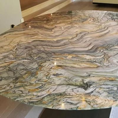 Marble Natural Stone Custom Tea Side Table Dining Countertop for Hotel and Residential