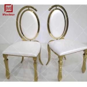 Modern Design Stainless Steel Oval High Back Banquet Dining Chair for Wedding of High Quality