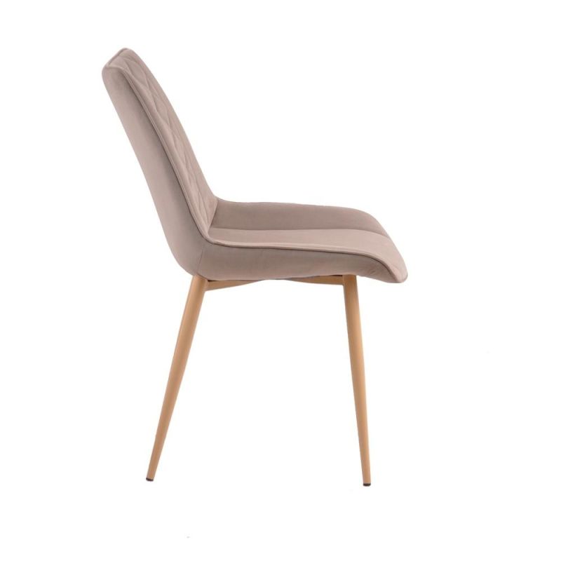 Exquisite Structure Manufacturing Cheap Modern Grey Fabric Dining Chair