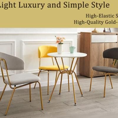 New Design Luxury Dining Room Furniture Velvet Fabric Dining Chair