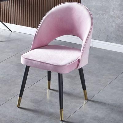 Dining Chair Upholstered Nordic Cheap Indoor Home Furniture Room Gold Modern Luxury Velvet Restaurant Dining Chair for Dining Room