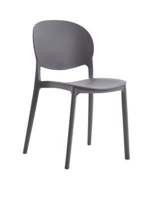 Wholesale Restaurant Mode Stackable Plastic Chair Black Outdoor