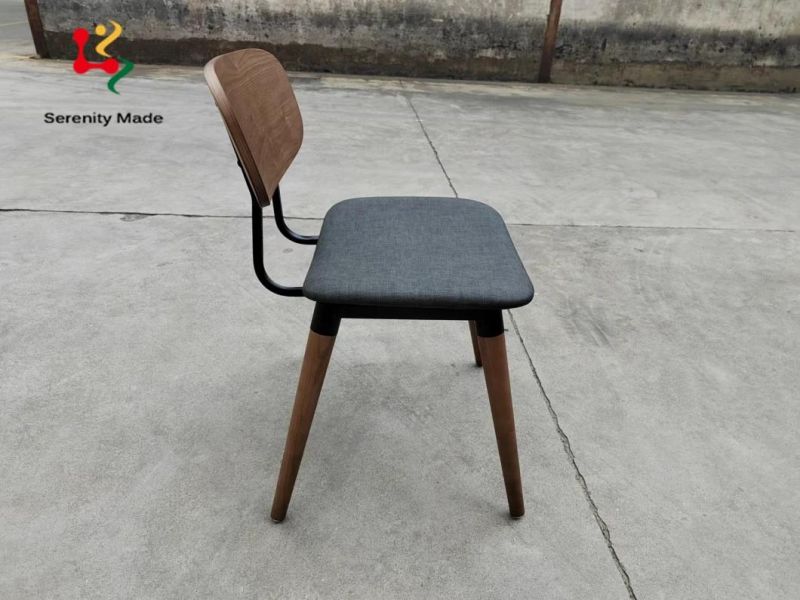 Factory Wholesale Nordic Style Metal Chair Commercial Furniture Hotel Dining Chair with Upholstery Seat