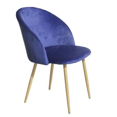 Free Sample Cheap Bazhou Wholesale Dining Room Furniture Modern Velvet Fabric Dining Chair