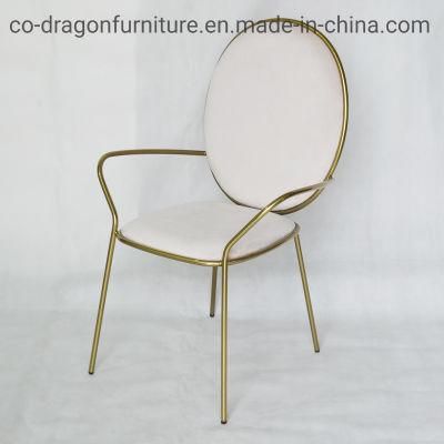 Modern Wholesale Steel Dining Chair with Arm for Home Furniture