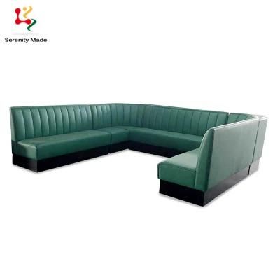 New Restaurant Furniture Timber Base Banquette Seating Sofa Set