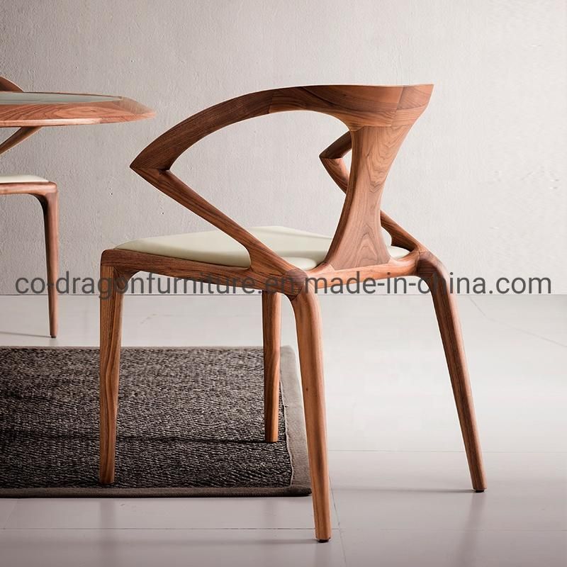 Modern Solid Wood Dining Chair with Arm for Home Furniture