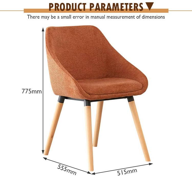 Hot Selling Modern High Quality Room Furniture Velvet Dining Chairs with Wooden Effect Leg