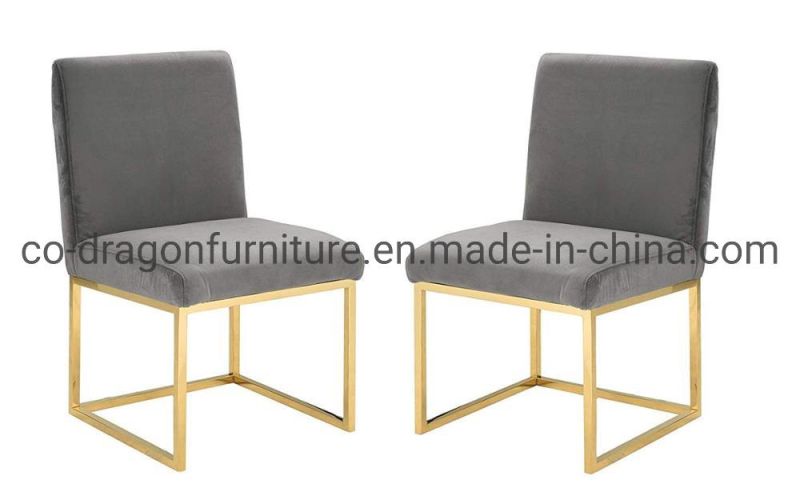 Wholesale Gold Steel Dining Chair with Fabric for Dining Furniture