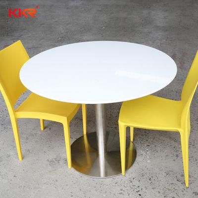 Stain Resistance Solid Surface Restaurant Dining Table with Logo Customized Size Tables