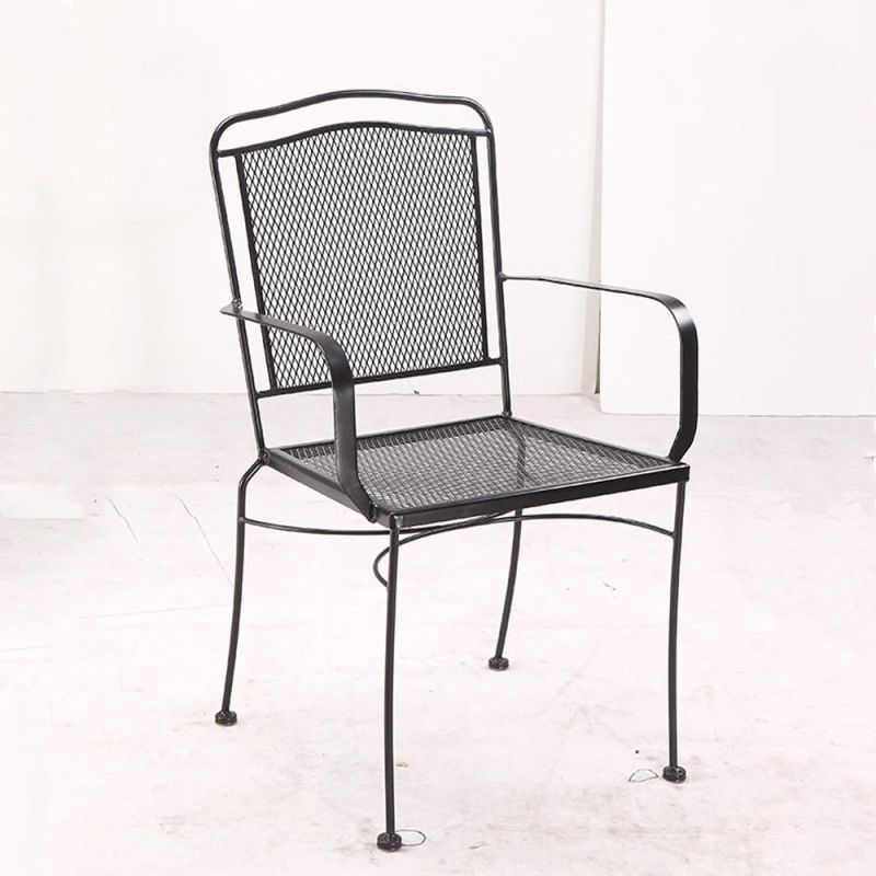 USA Market Grilled Restaurant Dining Room Steel Furniture Outdoor Iron Mesh Chair