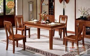 Solid Oak Wood Home furniture Antique Dining Wooden Dining Table and Chairs Set