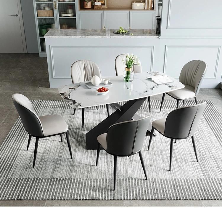White Non-Customized China Rectangle Event Furniture Modern Style Dining Table in Ls886r1