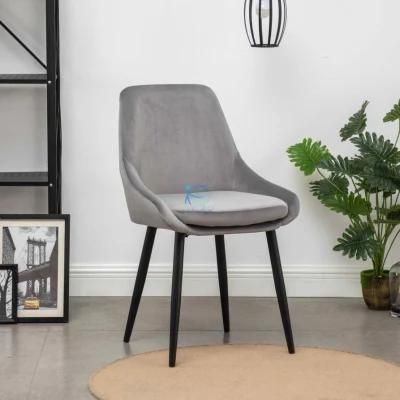 Velvet Chair with Matt Black Kd Legs