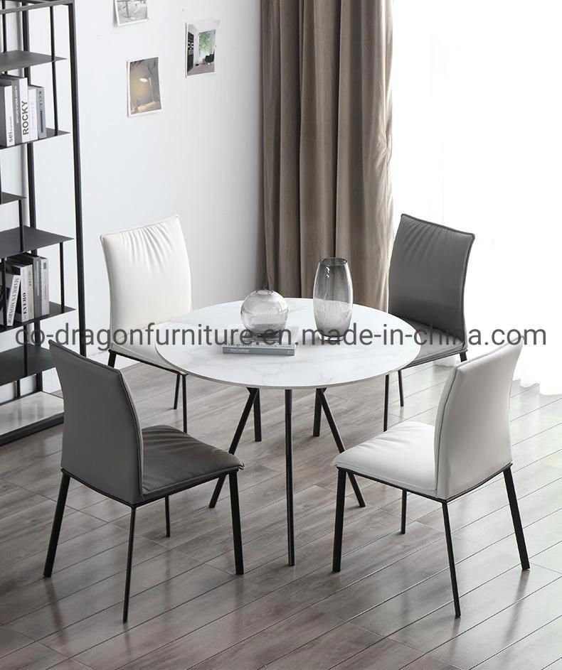 2021 New Design Home Dining Furniture Steel Leather Dining Chair
