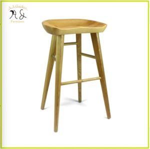 Vintage Ins Stylish Walnut Wooden High Bar Stool Restaurant