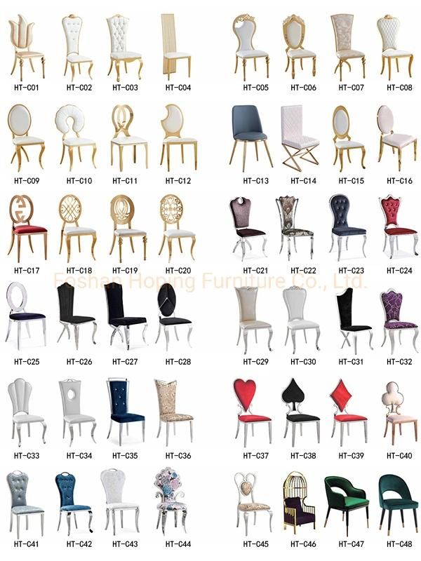 Hoping China Modern Furntiure Supplier Wholesale Event Party Dining Chair Stainless Steel Chair Outdoor Event Party Puple Pink Velvet Wedding Chair