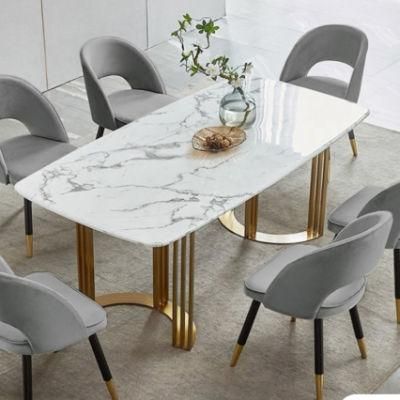 Light Luxury Marble Top Dining Table
