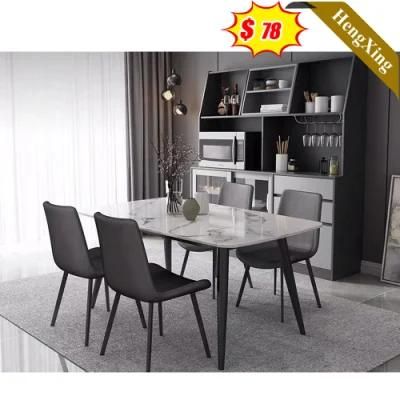 Promotion Cheap Metal Simple Customized Size Wooden Table Set Dining Room Table with Chair