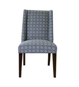 Wooden Furniture Upholstered Printed Fabric Dining Room Chair