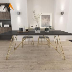 Factory Wholesale High Quality Metal Wooden Dining Table and Chairs