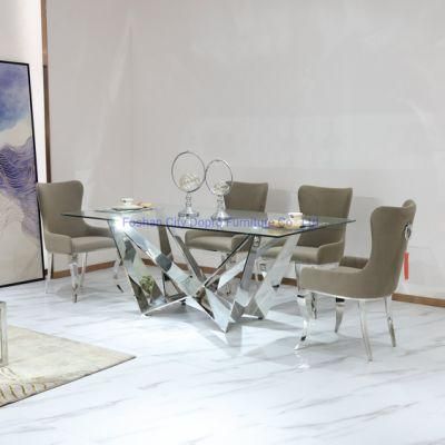 Popular Design Dining Table Stainless Steel Base