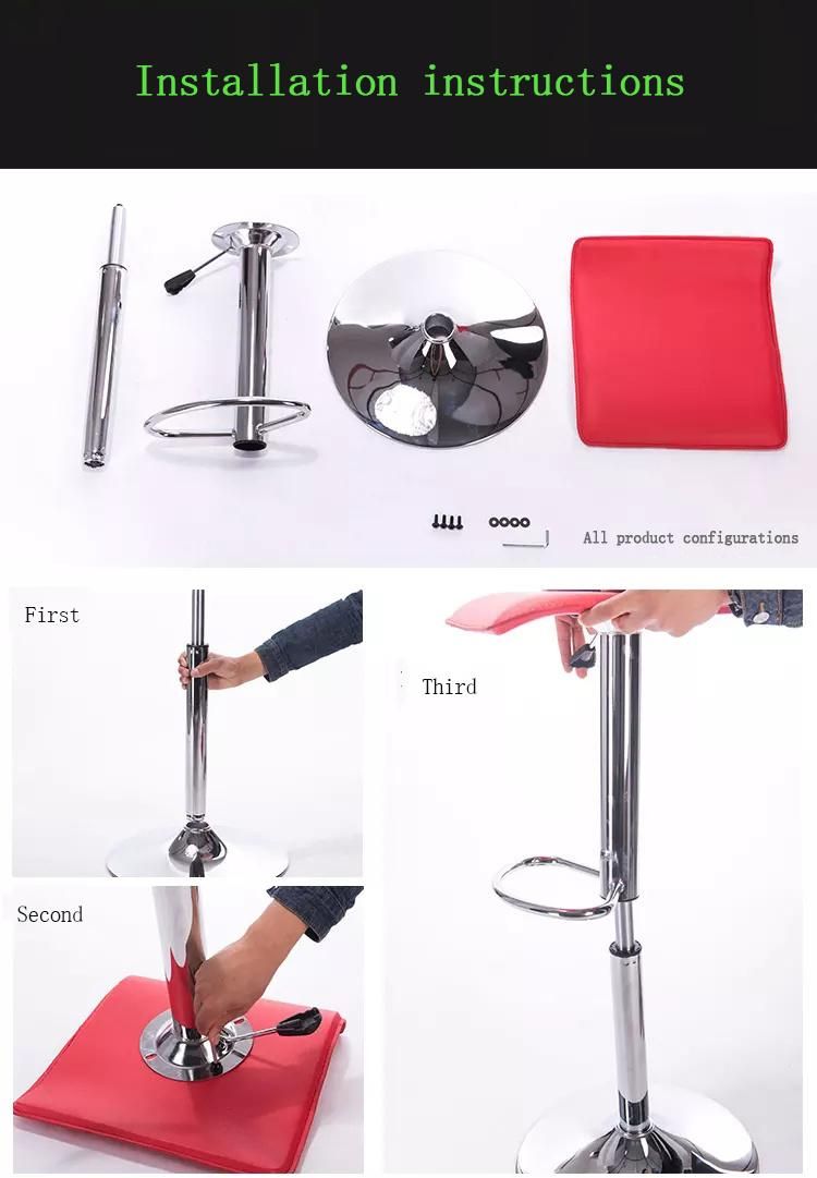 Mobile Phone Shop Staff Rotary Lift High Chair for Bar Table