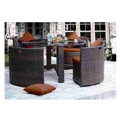 Save Space Contracted Style Garden Chair Suit Used Synthetic Rattan