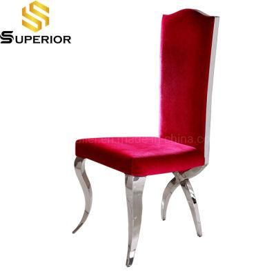 Factory Price High Back Red Velour Banquet Chair on Sale