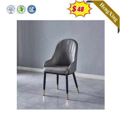 New Design Wholesale Dining Room Restaurant Furniture Set Leather Dining Chair in Metal Legs