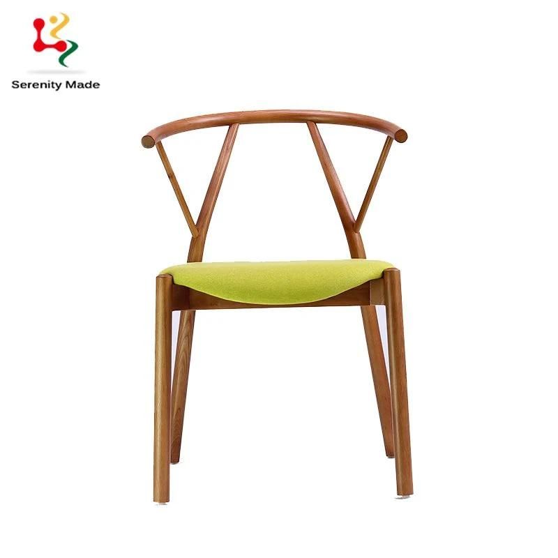 Dining Room Furniture Wooden Restaurant Chair with Padded Seat