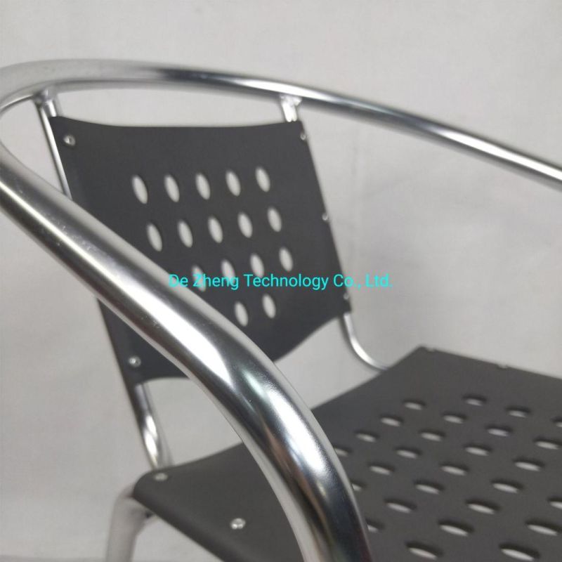 Patio Furniture Full Aluminum Garden Set Outdoor Metal Lounge Chair and Table Set Cafe Balcony Terrace Restaurant Furniture