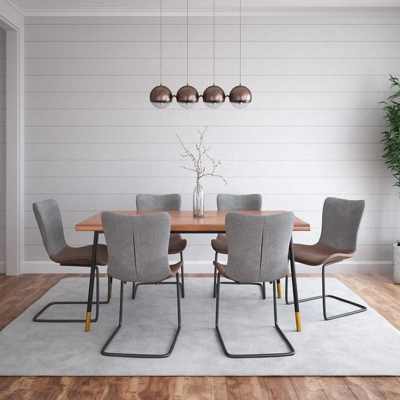 China Wholesales Furniture Natural Oak Finish Wooden Study Dining Room Table Modern Home Living Room Furniture Extendable MDF Marble Ceramic Top Bent Wood Table