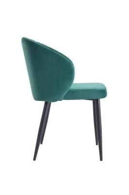 Modern Furniture Metal Legs Dining Room Chair Upholstered Velvet Dining Chairs