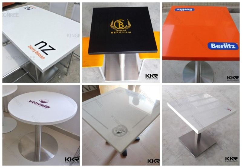 Kkr Colorful Modern Furniture Artificial Stone Stylish Dining Table