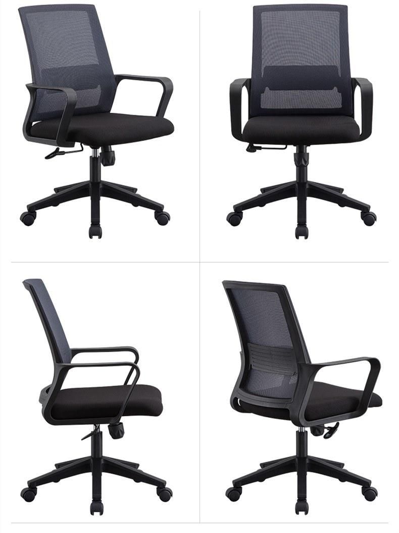 Hot Sale Modern Industrial Office Furniture Indoor Leisure Nordic Swivel Wheels Grey Fabric Office Chair