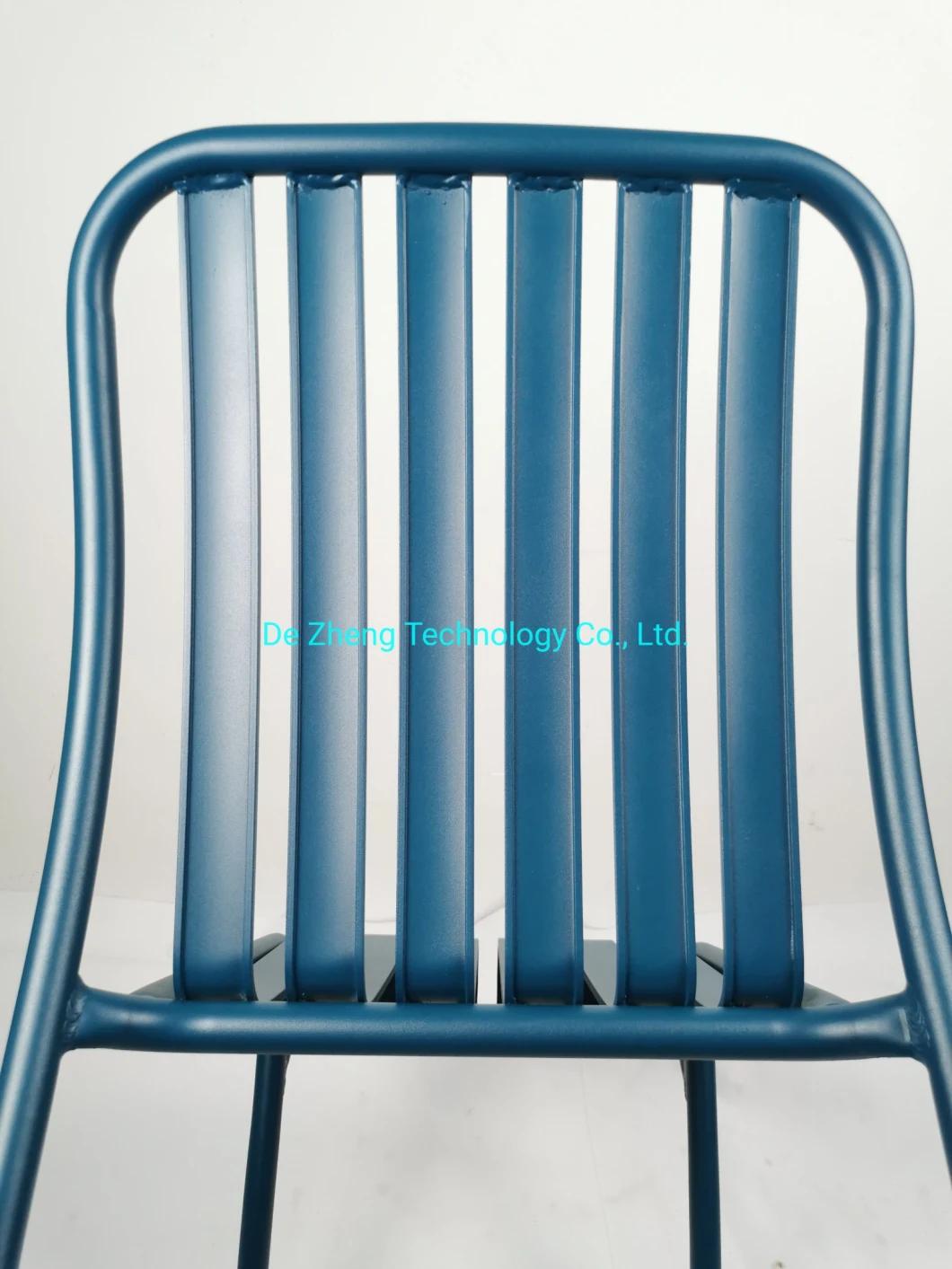 Top Quality Leisure Outdoor Garden Restaurant Bistro Aluminum Slats Chair Furniture for Hotel Use