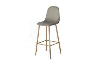Simple Bar Chair with Velvet fabric